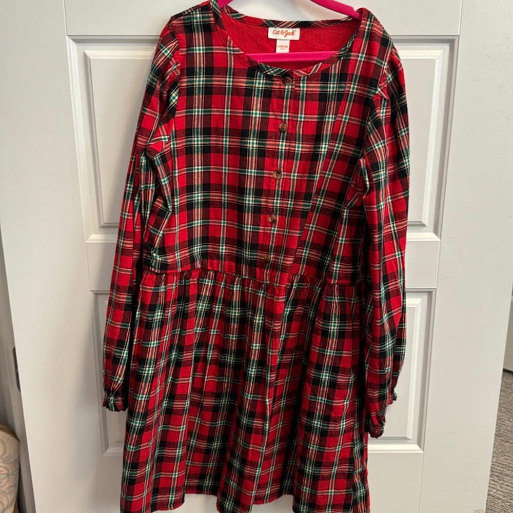 Girls red Christmas dress